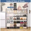 Long 6 Tier Shoe Rack Organizer Tall Metal Shoe Organizer for Entryway Bedroom Floor Garage, Wide Shoe Shelf Storage 2