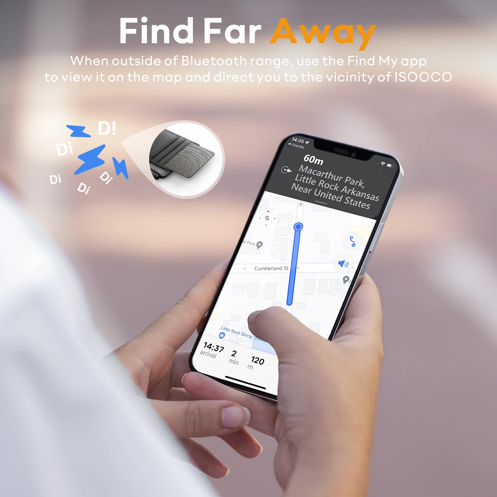 1Pcs Wallet Tracker Card 3 Years Long Battery Life Anti-lost Smart Card Location Tracking Tag for Apple Find My App Item Finder