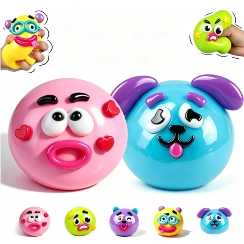 NEW Smushers Squishy, Curiosities Dog Face Swap Squishy Toy, Soft Moldable Cute Slow Rise Squeeze Toy, Relaxing Sensory 4