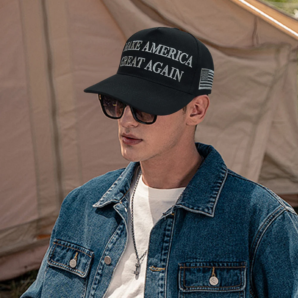 Dark MAGA Hat,Black MAGA Hat Trump Hats Never Surrender All Black 45/47th USA Embroidered,Adjustable Musk's Baseball Cap