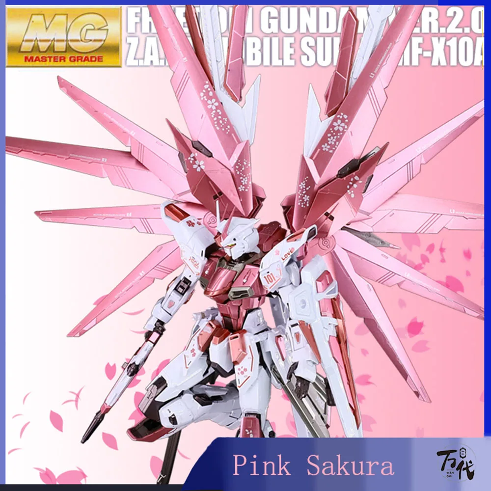 

Bandai Gundam Model Kit MG Pink Sakura 2.0 Freedom Gundam Action Figure Collection Toy Figures Chrismas Gift