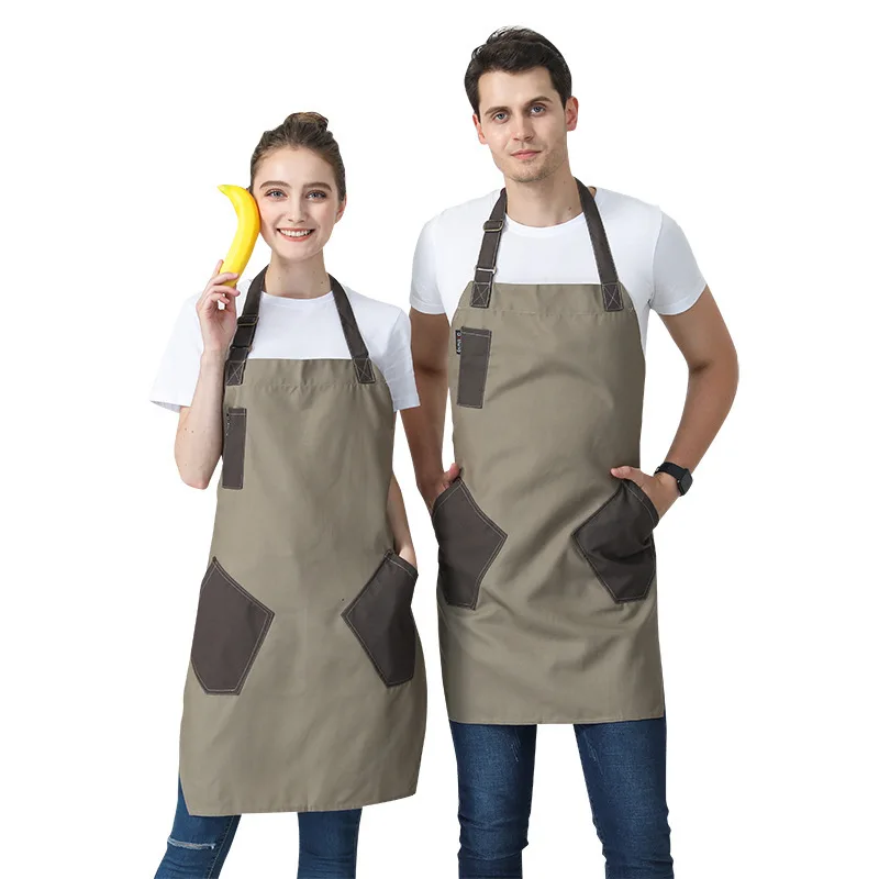 C835 Canvas Apron Milk Tea Coffee Hot Pot Shop Kitchen Restaurant Manicure Korean Fashion Overalls Painting Apron Manicure Wear