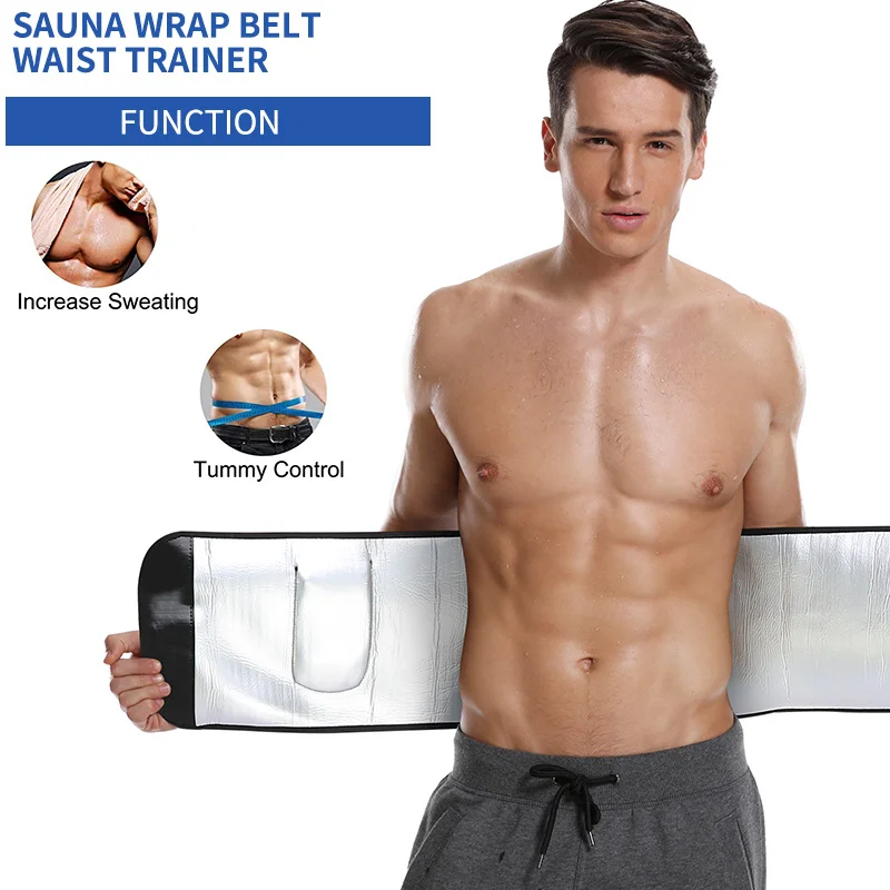 Sauna Sweat Belt Men's Body Shaper Waist Trainer Hot Shaper Abdominal Trimmer Belt