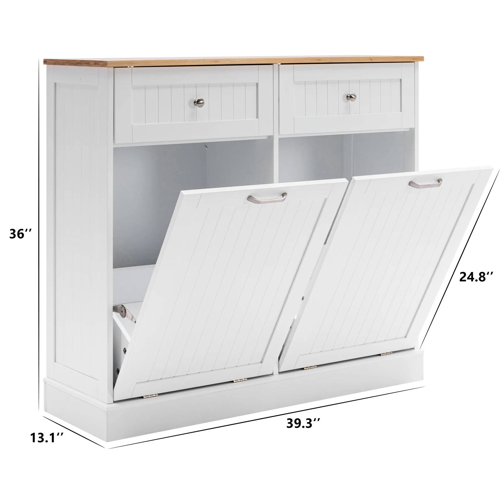 Double Trash Cabinet Tilt Out 20 Gallon