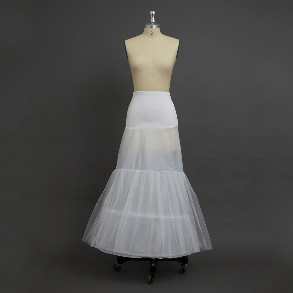 

IOD Women Crinoline Petticoat 3 Hoops Skirt Elastic Half Slip A Line Underskirt for Wedding Ball Gown Bridal Dress Vestido New