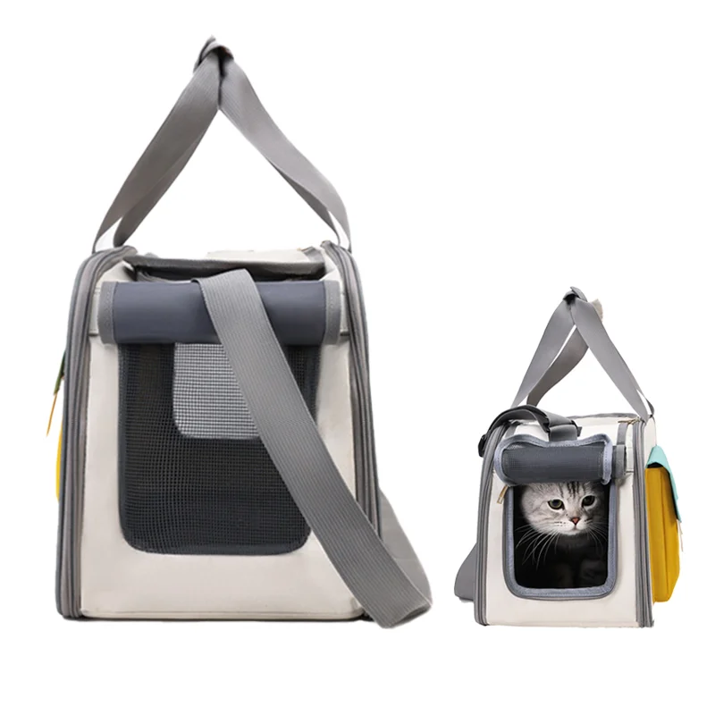 Breathable Cat Carrier Backpack Pet Cat Carrier Bag Transport Travel Mesh Large space Soft Portable Tote Bag for Kitty Small dog