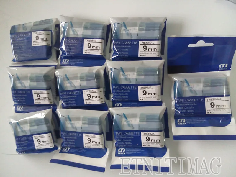 

10 pck совместимая лента P-touch M MK231 M-K231 черная на белом ленте для этикеток (0,35 дюйма x 26,2 футов 9 мм x 8 м) для производителя этикеток P Touch