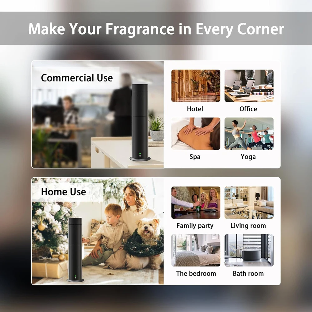 Flavoring Diffuser Waterless Cold Air Diffusers For Essential Oil Home Hotel Remote Control Scent Machine Large Room Fragrance