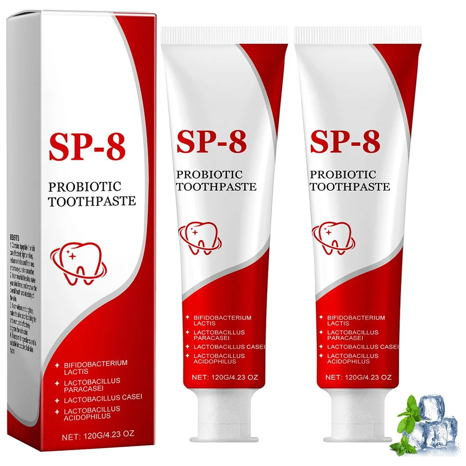 PastadedientesprobióticaSp-8blanqueamientoDentaleliminarmanchasdeplacablanqueadordedienteshigienebucallimpiezaalientofrescoDental120g/240g