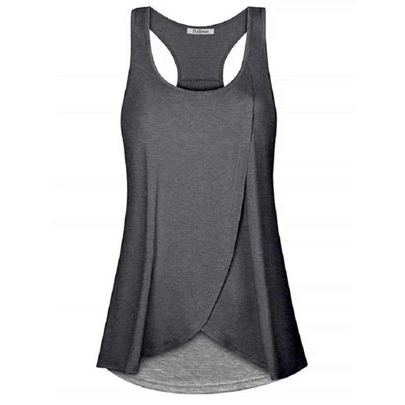 Pregnant Women&rsquo;s Breastfeeding Vest Summer Sleeveless Splicing Feeding Top Casual Maternity Women Nursing Tops maternity breastfeeding blouse