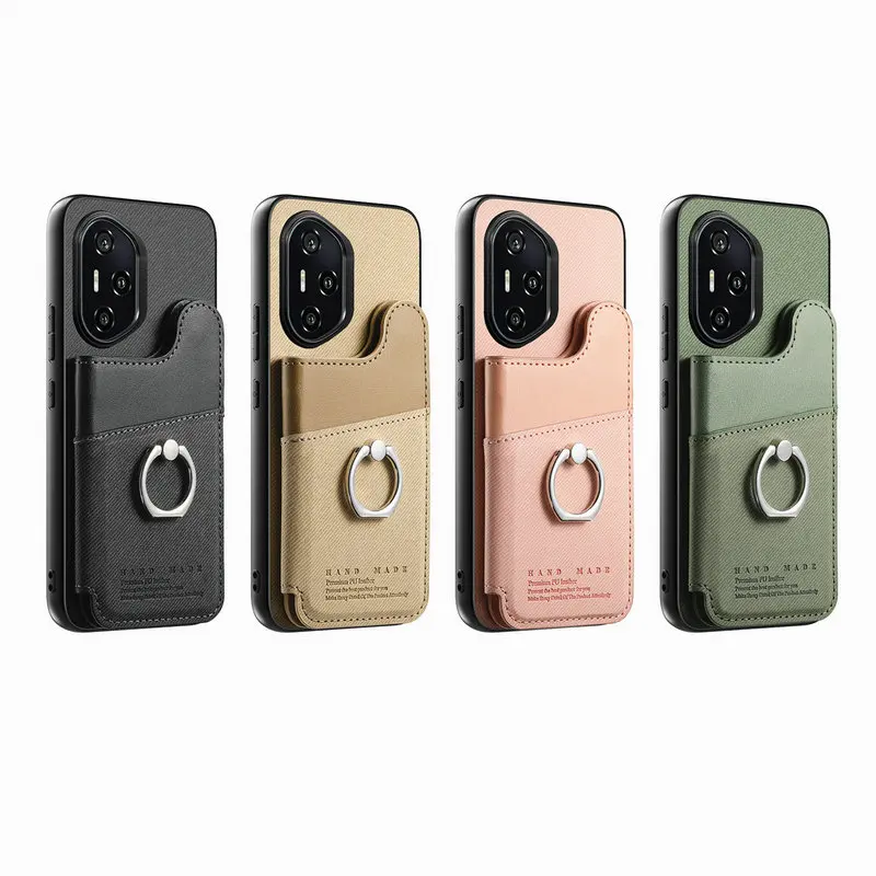 Luxury RFID Block Leather Ring Wallet Case