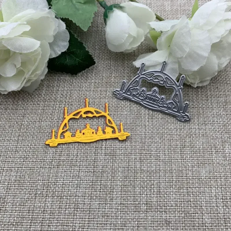 Metall-Stanzformen für DIY-Scrapbooking, dekorative Prägung, Handarbeit, Stanzschablone, Form für heilige Kerzen, Gebäude, Häuser