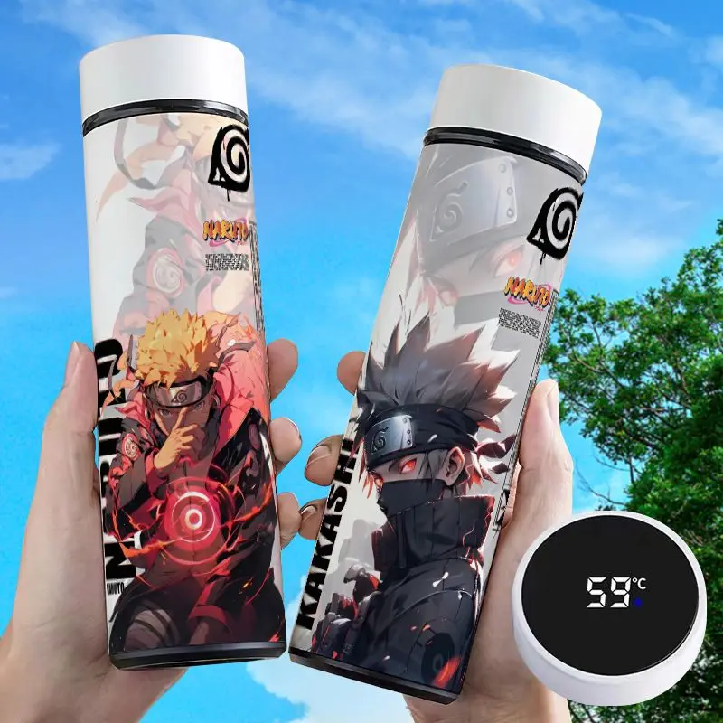 

Умный мужской и женский термос Naruto Sasuke, чашка для студентов с отображением температуры воды, чашка для воды из нержавеющей стали 304