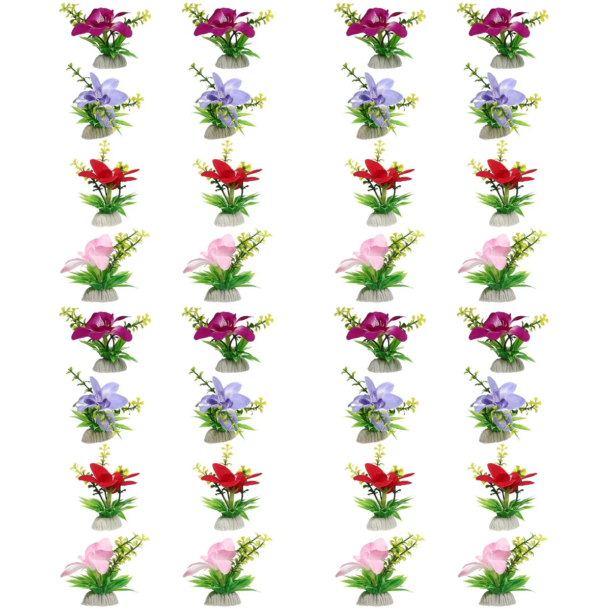 

32 pcs Desktop Sushi Plate Flowers Decor Delicate Sushi Crafts Decorative Sushi Plate Decors Sushi Supply