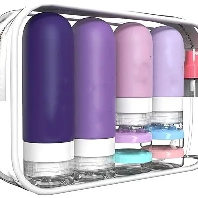 Leak-Proof Silicone Travel Bottle Set - 16 Pack TSA-Approved Containers