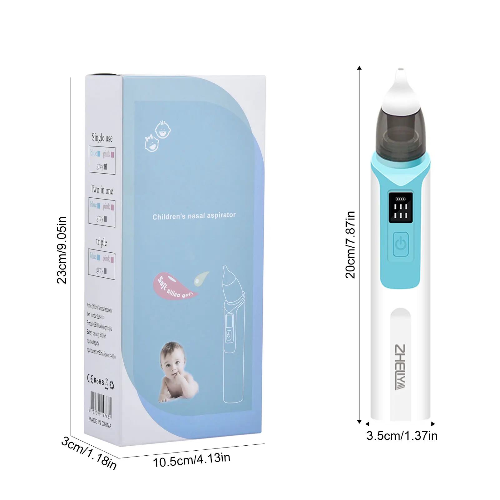 Baby Nasal Aspirator Infant Nose Sucker Aspirator Electric Nose Cleaner Infants Clean Up Nasal Congestion Newborn Children Home