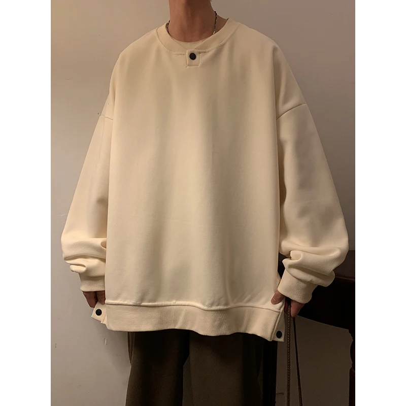 

Autumn Men Hoodies Pullover Japanese Style Sweatshirts Harajuku Casual Tops Fashion Men/Woman Hoodie Solid Color Streetwear