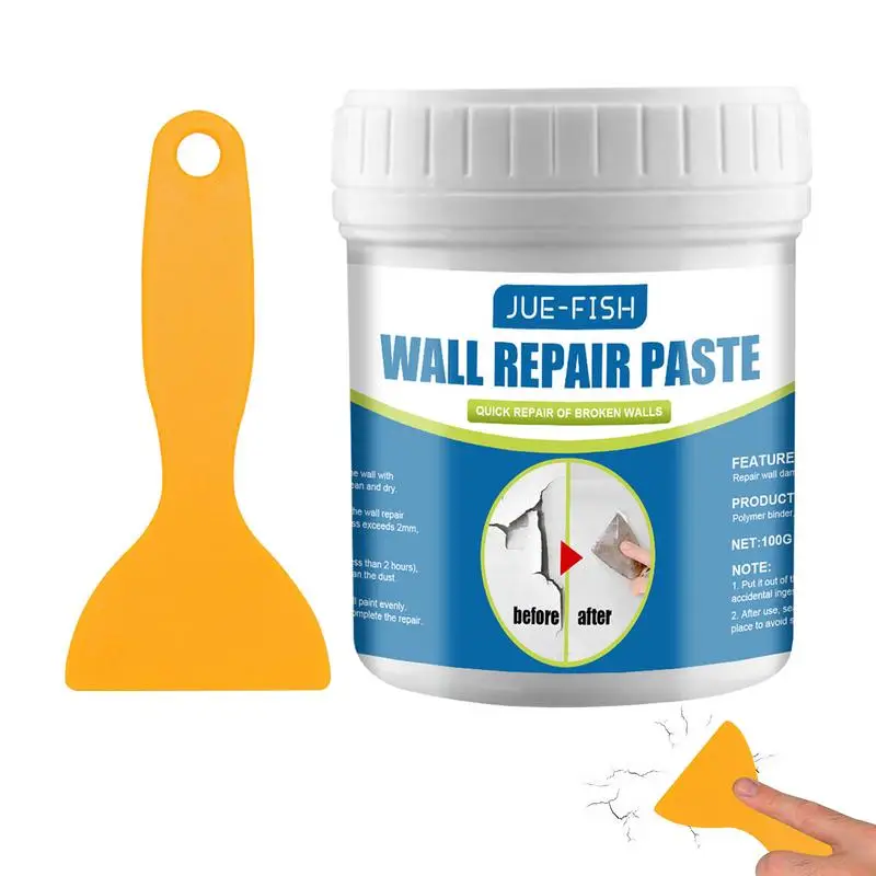 

Wall Repair Paste with Scraper 100g Wall Crack Nail Repair Agent Multi-purpose Wall Crack Filler Wall Crack Repairing Agent