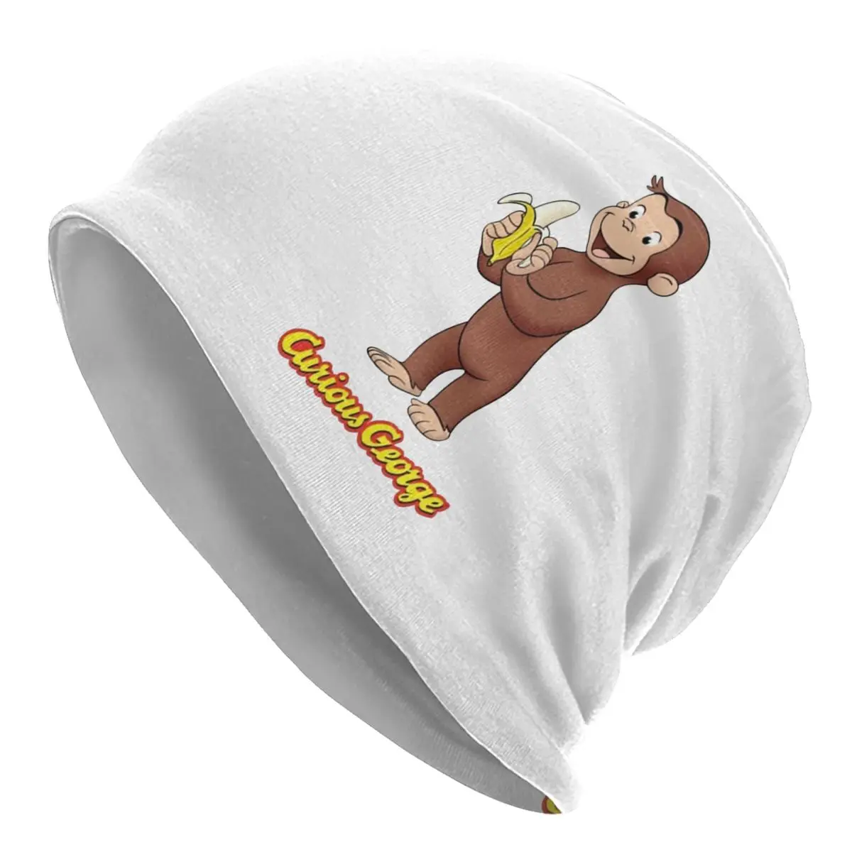 Cartoon Banana Cute Brown Monkey Caps Uto George Hip Hop Autunno Inverno Outdoor Skullies Berretti Cappello Termico Elastico Cofano