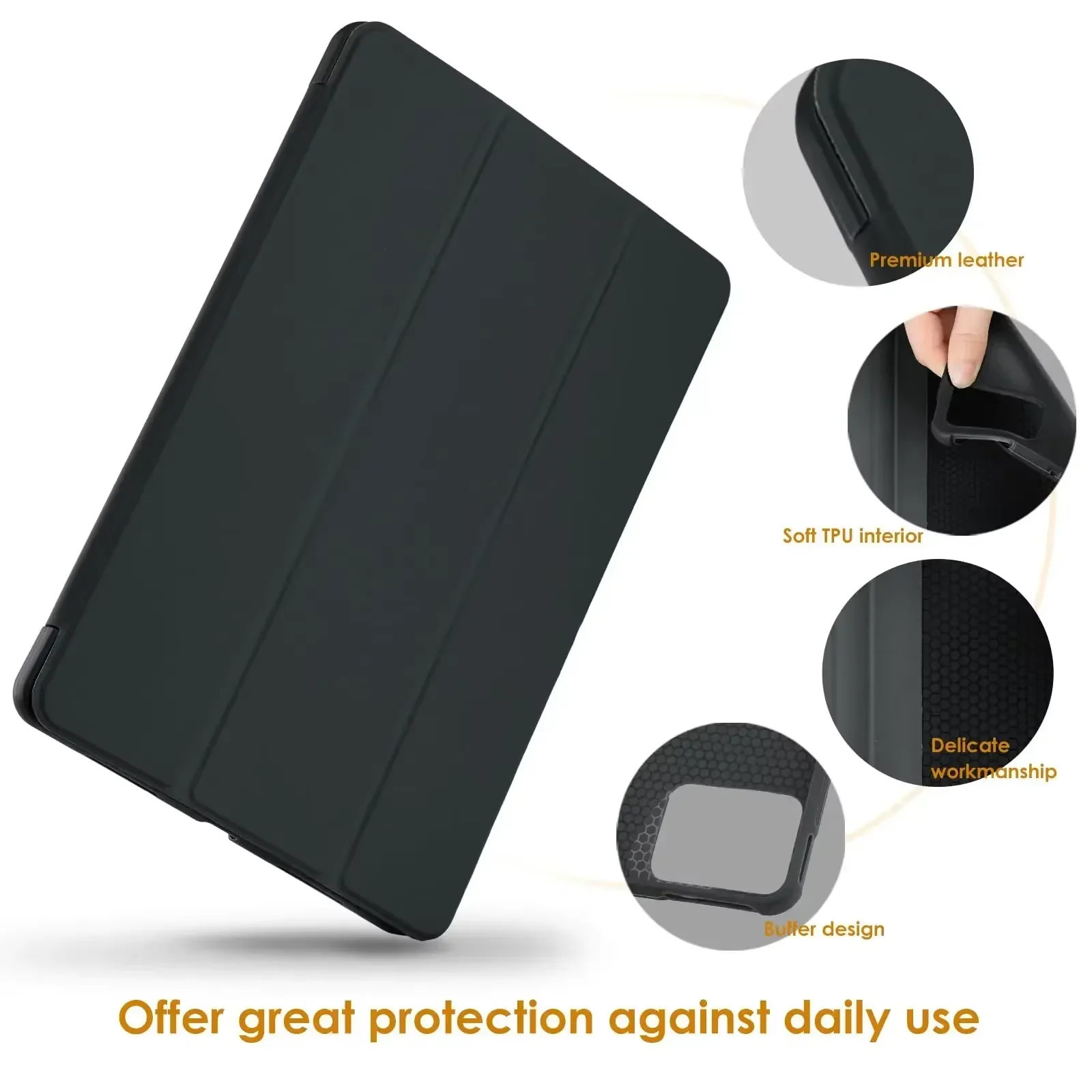 Premium Leather Folio Smart Tablet Case - 11.5 Inch