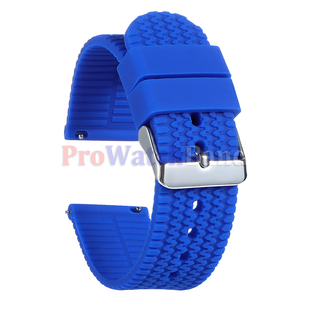 Men's Waterproof Soft Rubber Sport Watch Band Bracelet in Durable Silicone