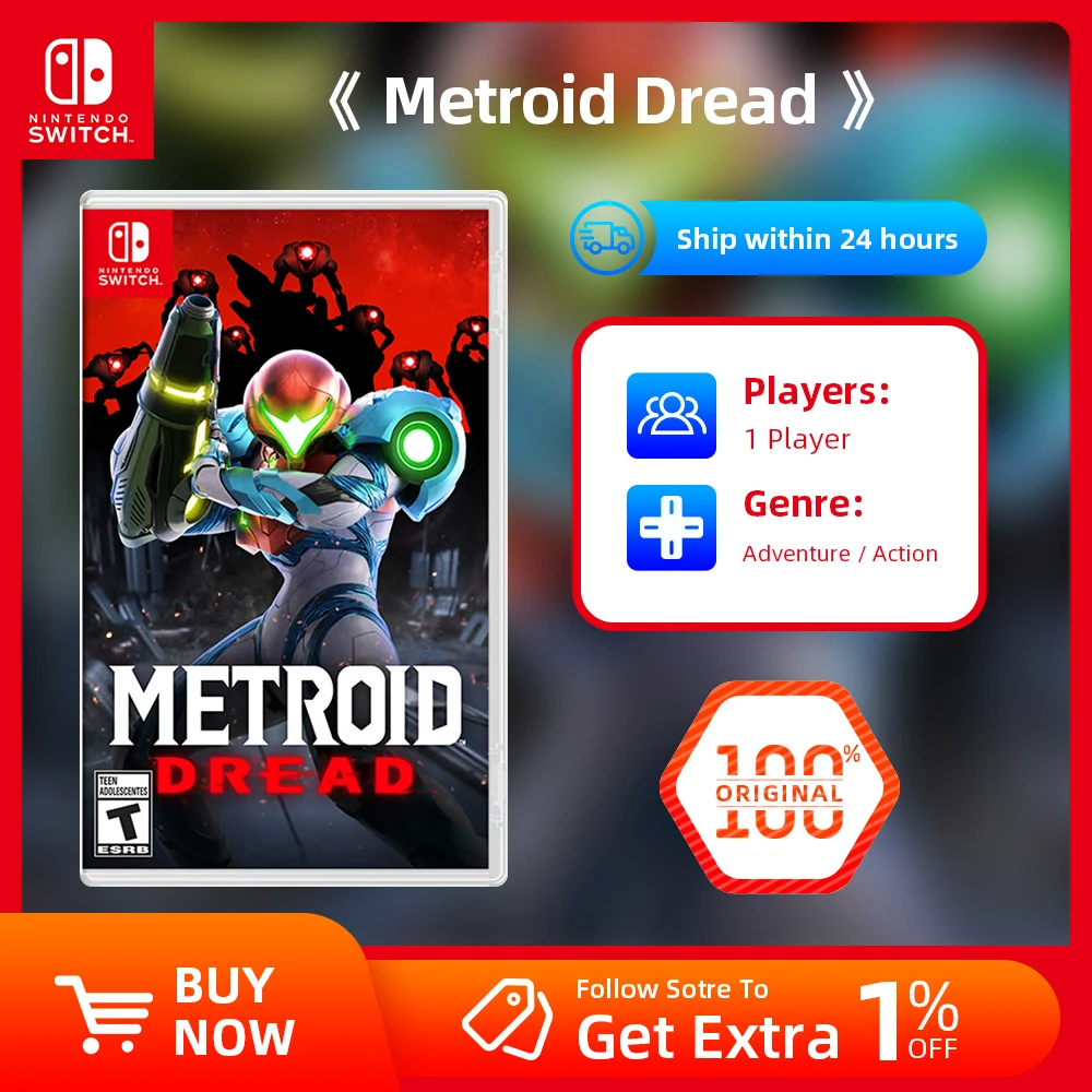 Nintendo Switch Game Metroid Dread Tv Tabletop Handheld Play Modes