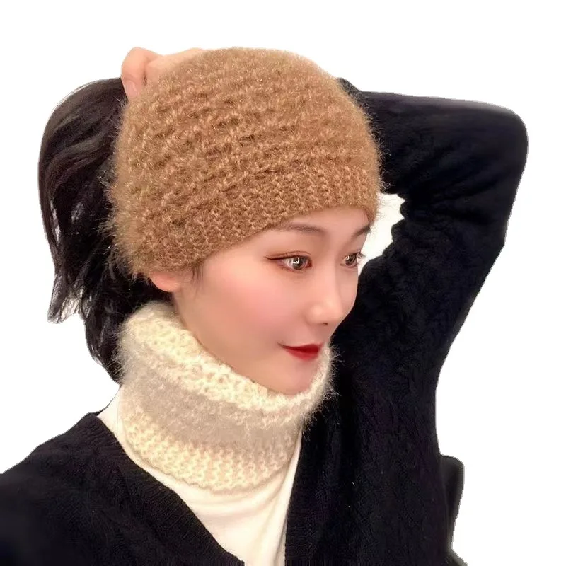 

Wool Knit Hat Pineapple Hat Hollow Hat Warm Ear Guards