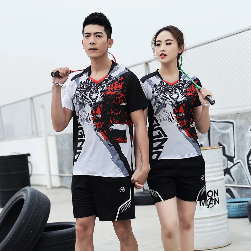 New Quick Dry Badminton Shirt Men Women ,sports Golf Polo Shirt Pingpong T-shirt,Running Exercise Tennis T-shirts