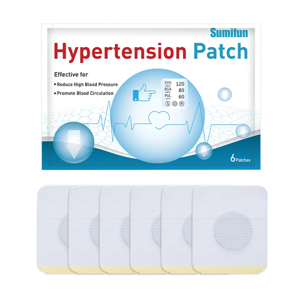 Hypertension Herbal Patch 6pcs Anti Hypertension Patches Control High Blood Pressure Herbal Plaster Patch hypertension herbal patch