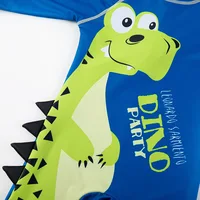 Children One-piece Swimsuit Korean Version Baby Sun Protection Quick Dry Boys Swimsuits Cute Dinosaurs Long Sleeves Bathing Suit 3