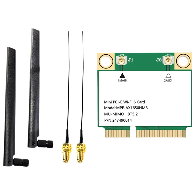 【HASD】2974M AX1650 무선 Wifi 카드 2.4G/5G 듀얼 밴드 Bluetooth 5.2 기가비트 WIFI6 네트워크 카드 AX1650