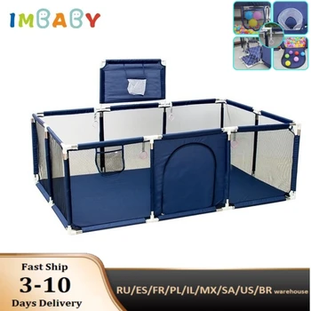 Large Baby Playpen with Basketball Hoop 1