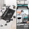 Kitchen 304 Stainless Steel Waterfall Sink, Large Single Slot, Digital Display Embossed Washing Basin Household Dishwashing Sink 2