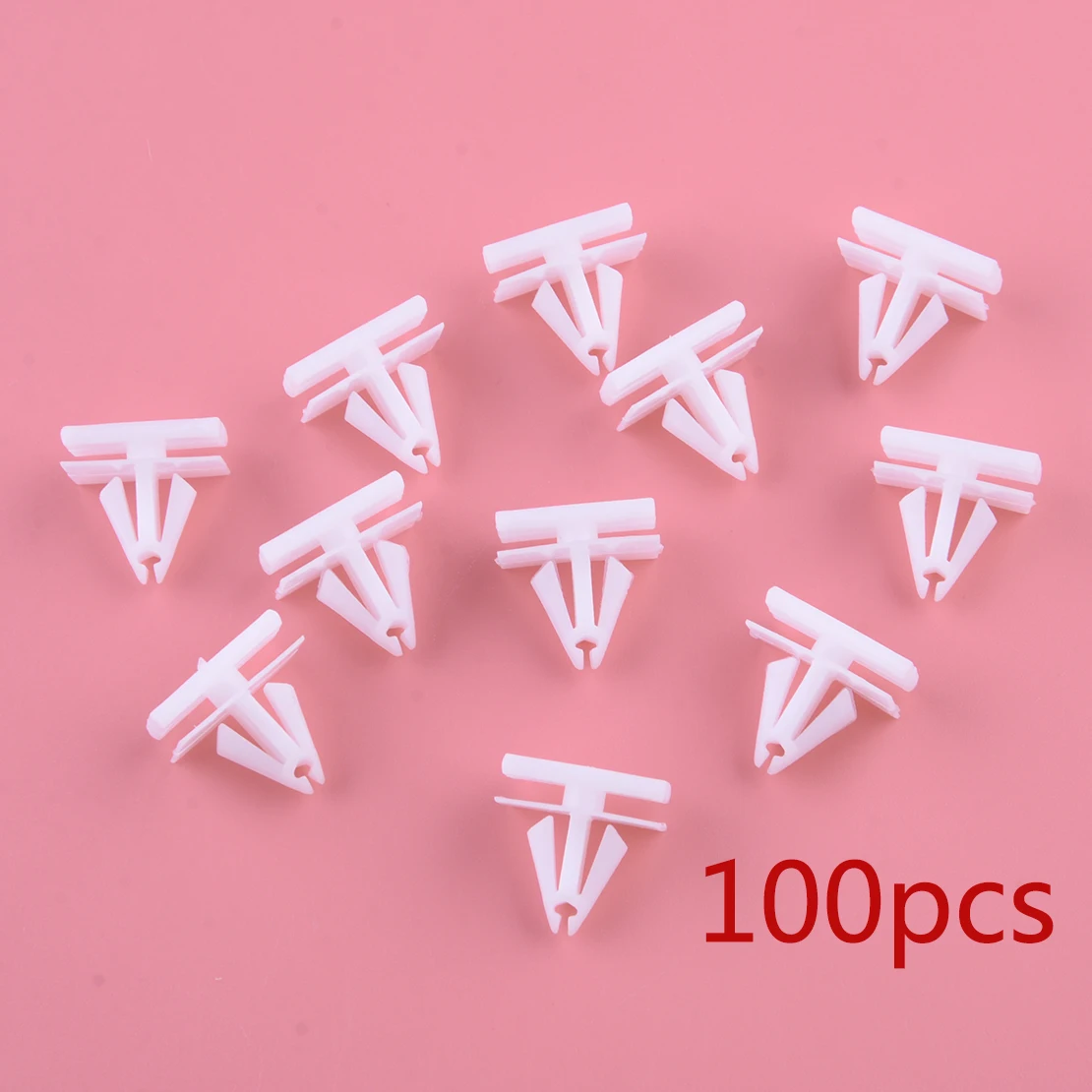 

25693852, 19822, 100 шт., клипса для формовки кулисной панели, фиксатор из белого пластика, подходит для Buick Cadillac DeVille Eldorado Chevrolet GM