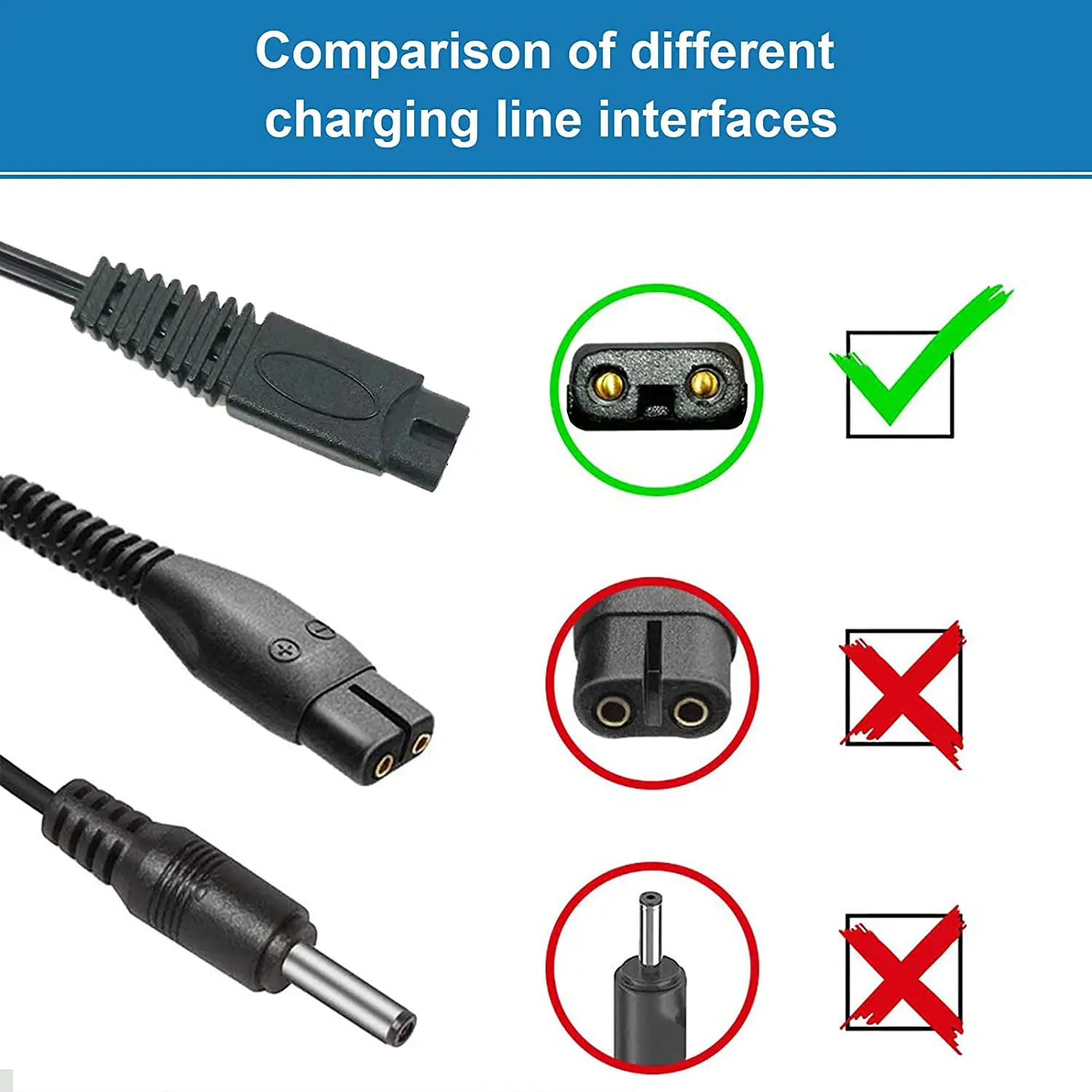 Shaver USB Charging for Microtouch Solo Men's Rechargeable Full Body Hair Trimmer Solo Razor Charger Shaver Charger Cord