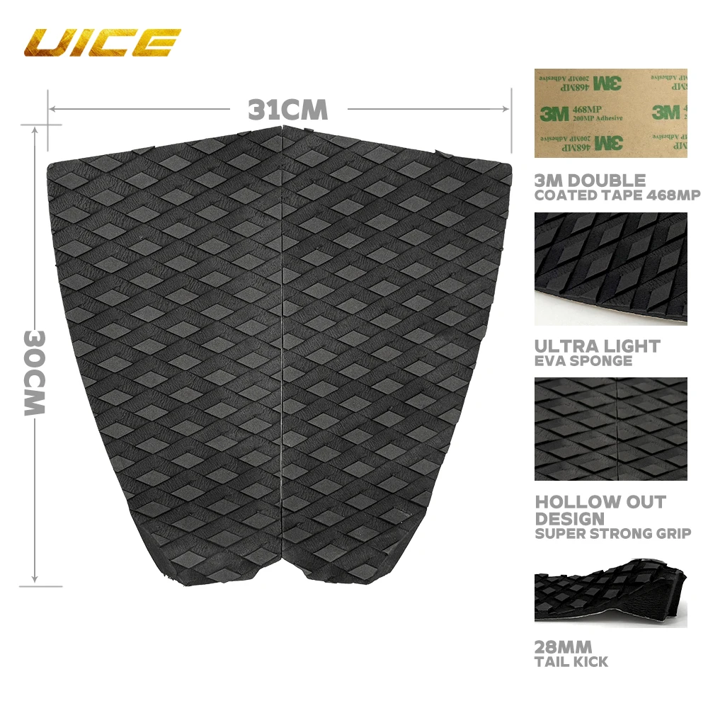 Surf Pad Surfboard Traction Pad Grip Anti-slip Combination Pads Deck Tail EVA Front Tail Pads For Longboard Surfing Accessories