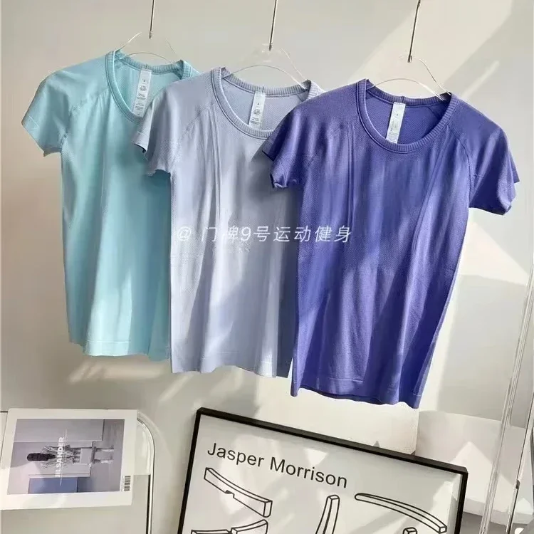 Lemon Women Swiftly Tech 1.0 Seamless Yoga T-Shirts Summer Breathable Sports Tee Fitness Blouse Workout Short Sleeve Crop Top 2