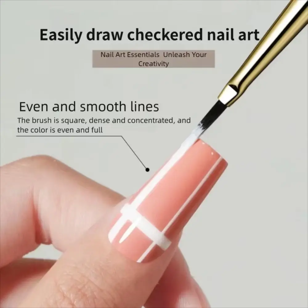 Durable French Plaid Nail Art Pen Professional Detail Fine Line Nail Brush Nail Art Grid Pen for Gel Nail Polish