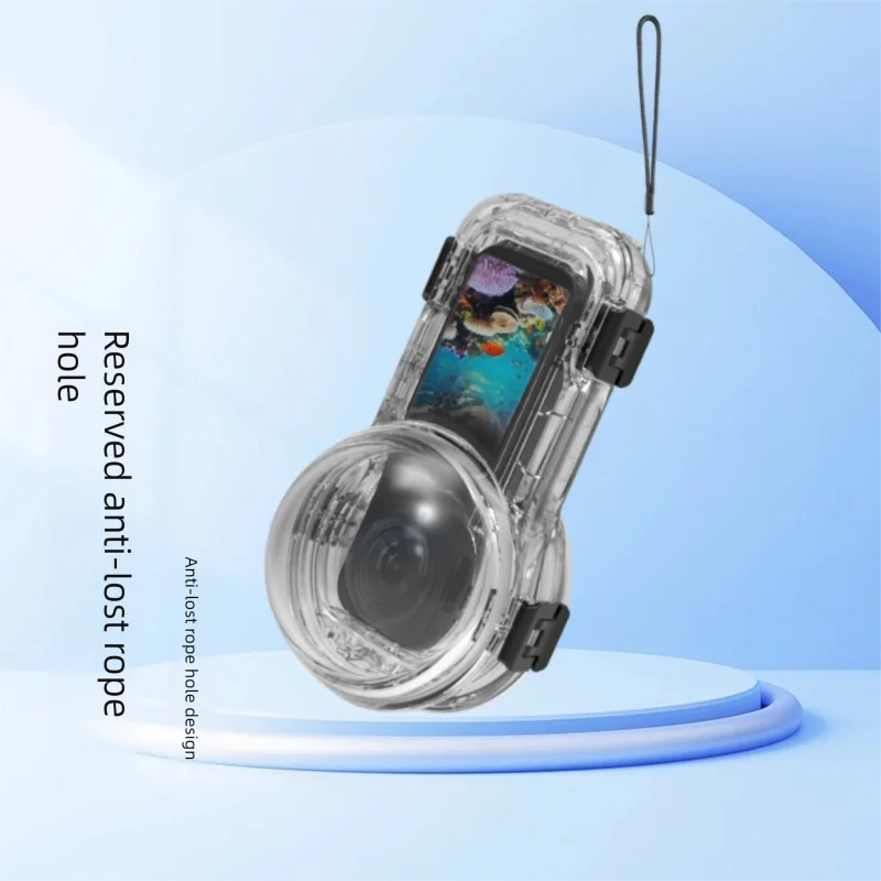 Boîtier étanche 50 Mètres Pour Insta360 X4 Air - Protection Anti-rayures Et Chocs - Transparent