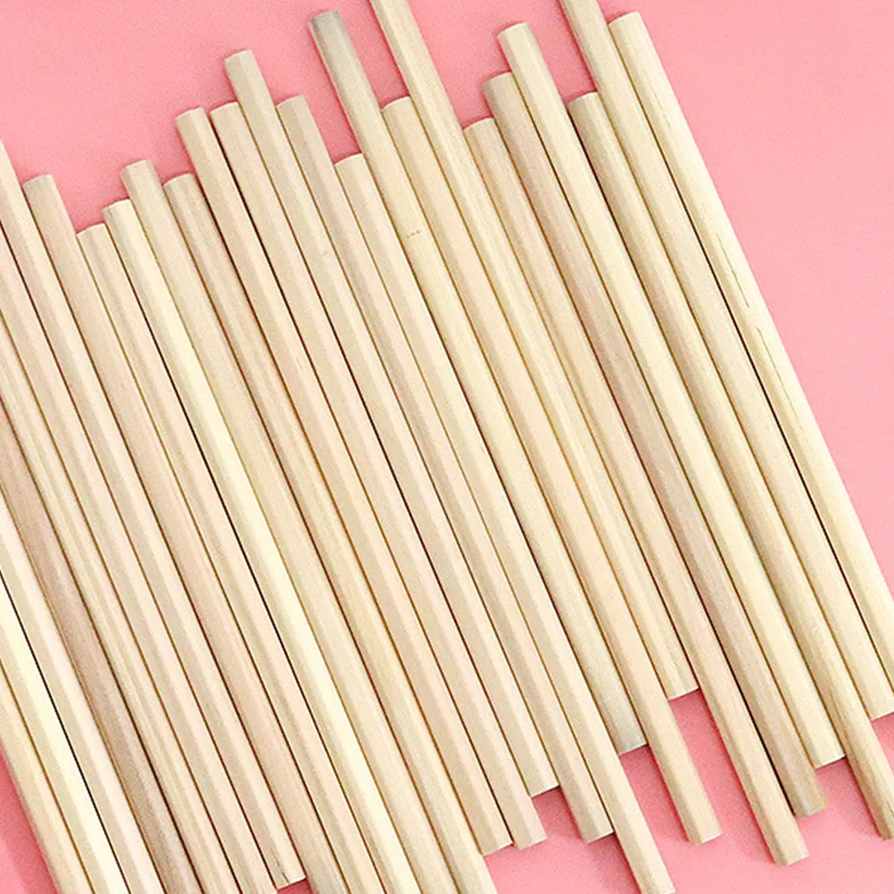 어린이를위한 50Pcs 나무 삼각형 연필 학생 예술가 초보자 스케치 그림 서예 DIY 아트 공예