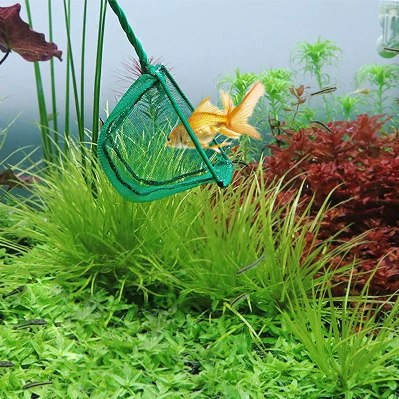 3/4/6in Fish Net Long Handle Square Aquarium Accessories Fish Tank Landing Net Fishing Outdoors Crab Traps Fishing Tools fishing net,fishing landing net