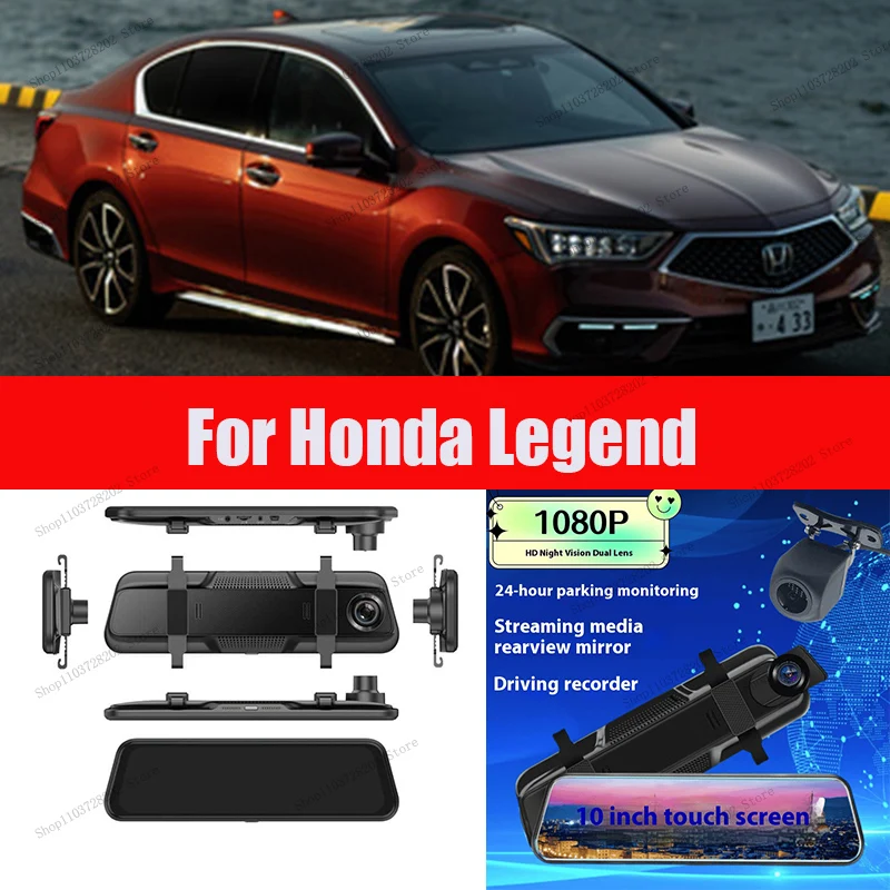 

For Honda Legend 4K WIFI GPS Car Dvr Mirror Dash CamDual Lens Dashcam Drive Recorder Stream RearView Mirror IPS Screen Camera
