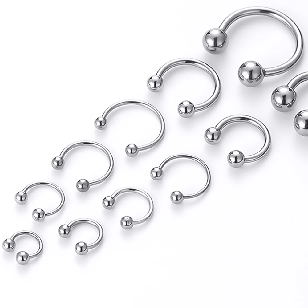 DIY CBR Circular Horseshoe Barbell Titanium Lip Eyebrow Tongue Nipple Helix Tragus Cartilage Septum Piercing 6~16mm 16G 14G piercing jewelry,body piercing earrings,ear piercing jewelry,metal jewelry,body piercing jewelry,body jewelry