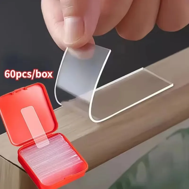 2/4/6/10Boxs Reusable Double-sided Tape Boxes Transparent Mounting Strips For Home and office - versatile and Mobile