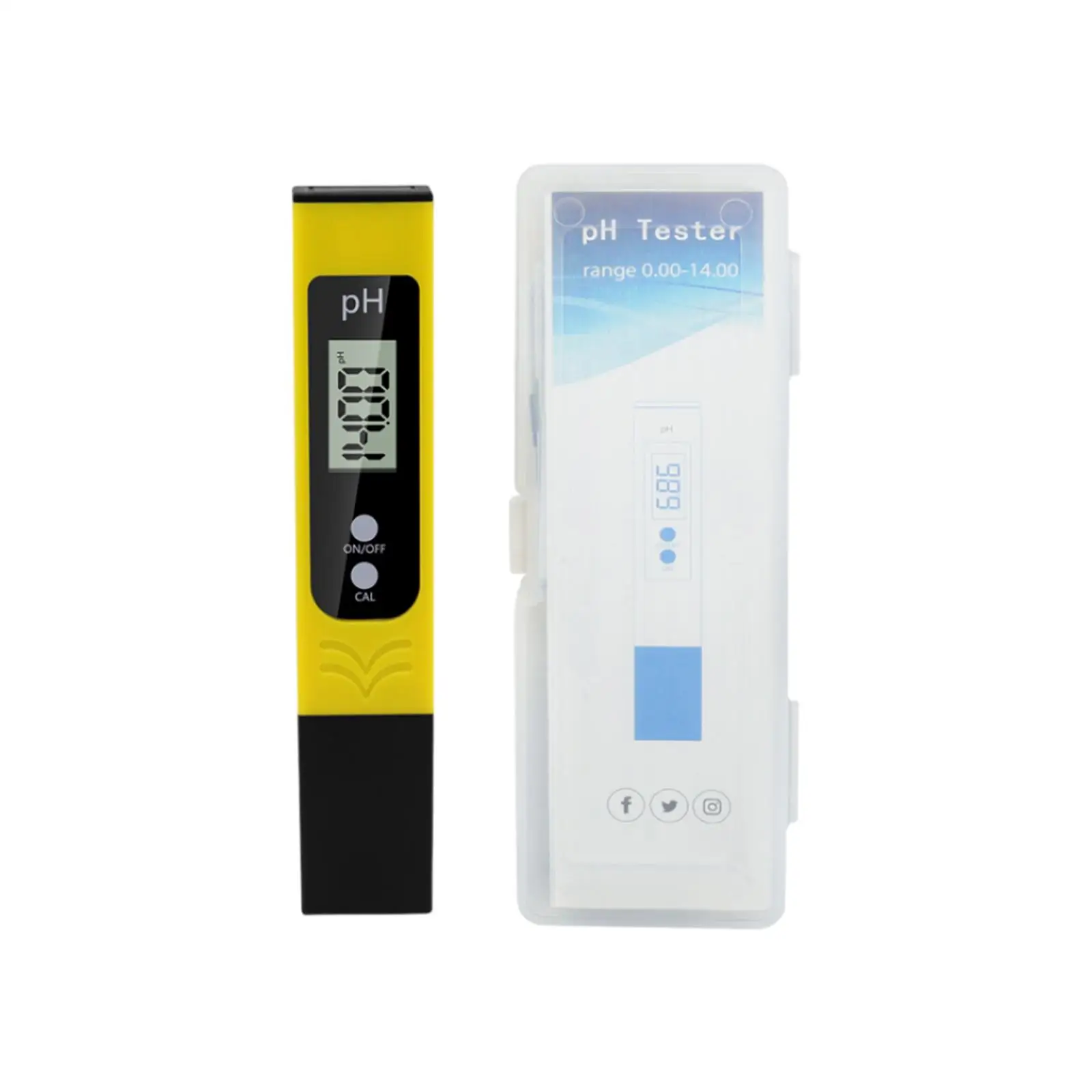 PH Meter Small Size Multifunctional Range 0.00-14.00PH High Sensitivity for