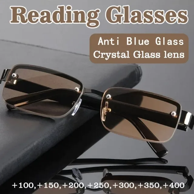 Lunettes de lecture demi-monture pour hommes et femmes, monture carrée, lunettes de presbytie, + 1.0 à + 4.0, mode 1