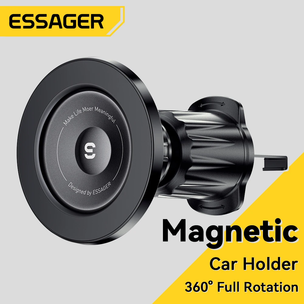 

Essager 15W Car Wireless Charger Phone Holder Mount 360 Free Degree Rotation Compatible with Air Outlet For iPhone 15 14 13 12