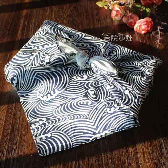 

Японский носовой платок Furoshiki Bento 78*78 см Ланч-бокс, винтажный хлопок