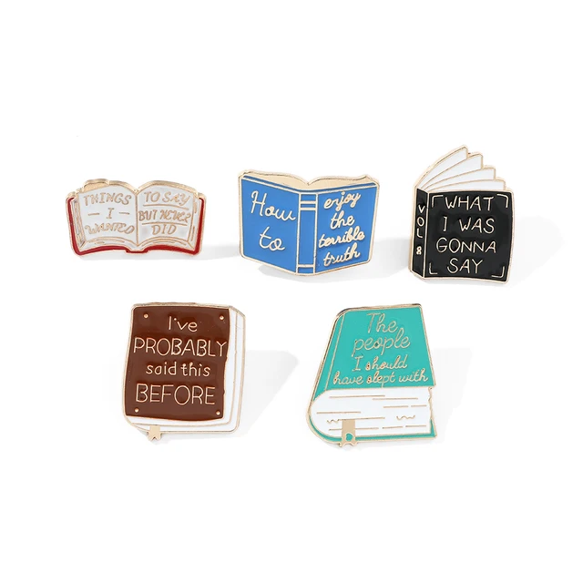 Reading Enamel Pin Book Badges Clothes Bag Lapel Pin Brooches Jewelry Gifts  for Students - AliExpress