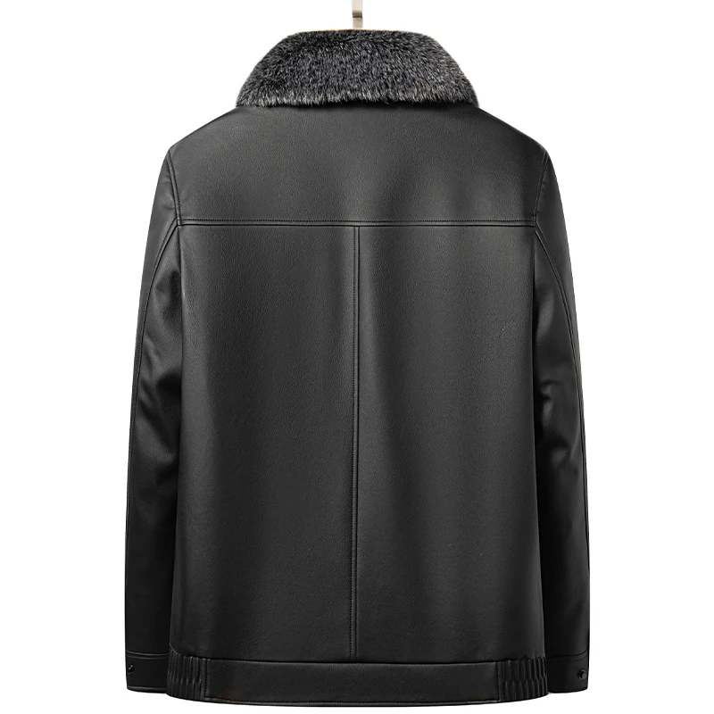 Down Jacket Men's Winter Ferret Fur Collar 90% White Duck Down Filling For Warmth